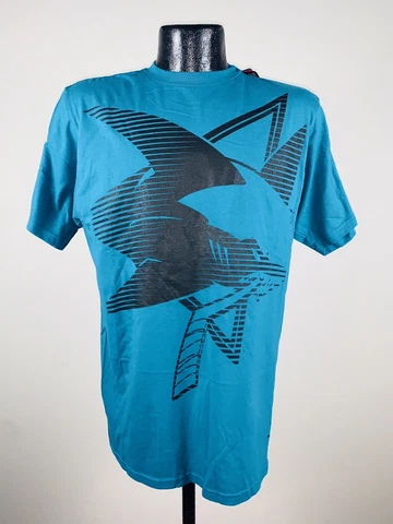 Men's Reebok NHL San Joes Sharks Teal The New SLD Tee Shirt 2XL Cover