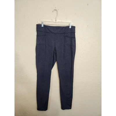 Talbots Women's Blue Solid Stretch Mid Rise Ankle Leggings Size Medium - Image 1 of 4