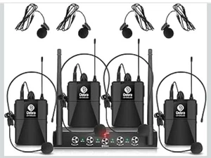 D Debra Audio AU400 Pro UHF 4 Channel Wireless Microphone System with Cordless H - Picture 1 of 7