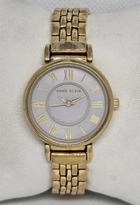 Reloj pulsera para mujer Anne Klein redondo tono dorado AK/2158 número romano 09 - Imagen 1 de 3