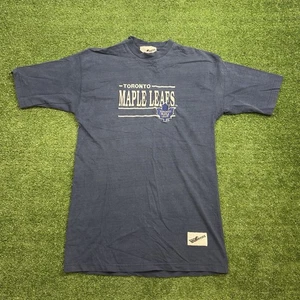 Vintage 90s Ravens Toronto Maple Leafs T-Shirt Mens Medium Blue - Picture 1 of 5