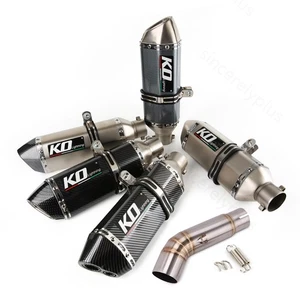 For Suzuki GSXS750 GSR750 BK750 Slip On Motorcycle Exhaust Mid Link Pipe Muffler - Picture 1 of 11