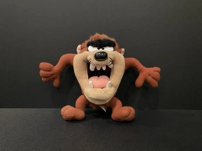 1994 Looney Tunes Taz Tasmanian Devil Stuffed Animal Plush Warner Bros 9" Fuzzy - Image 1 of 4