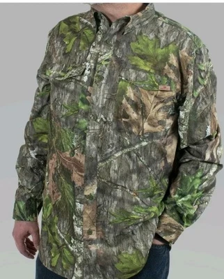 Mossy Oak Men's Long Sleeves Hunting Guide Shirt Oficial Camo Size 2XL (50-52) - Image 1 of 4