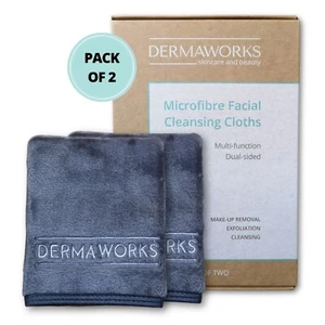LUXURY MICROFIBRE FACE CLOTHS Reusable Dual Action Exfoliating Make Up Removal - Picture 1 of 9