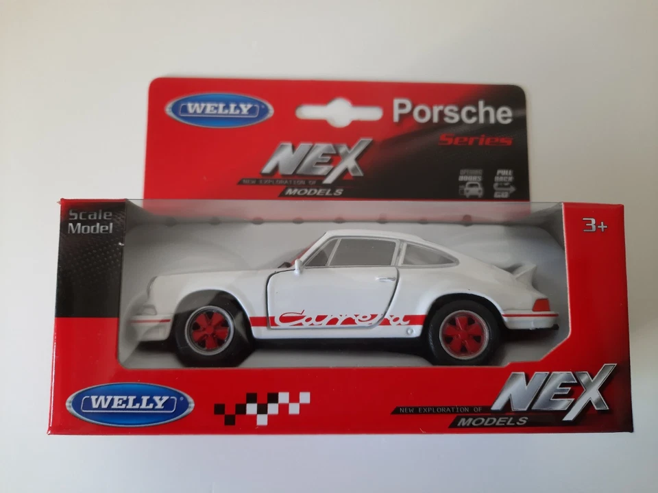 Modellino Statico Porsche Carrera RS (1973) Welly Auto Colore Bianco Scala 1:43 - Immagine 1 di 1