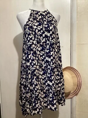 Vestido Talula Cosmio Midi Floral Sin Espalda Sin Mangas Azul Marino XS Foto 1 de 4
