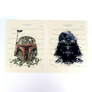 Star Wars Sheet Music Darth Vader Boba Fett Imperial March 11”x 8.5” Art Print