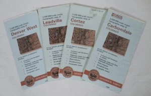 USGS Topographic Map Lot of Colorado: Carbondale, Leadville, Denver West, Cortez - Bild 1 von 12