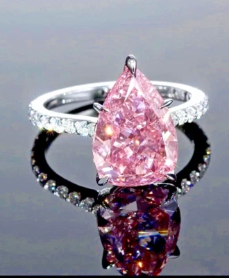 Lab Grown 1.10 Ct VS Clarity Fancy Pink Diamond Solitaire Engagement Ring - Image 1 of 4