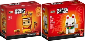Lego BrickHeadz Lunar New Year Lion Dance Guy 40540 & Lucky Cat 40436 Sets NIB - Picture 1 of 7