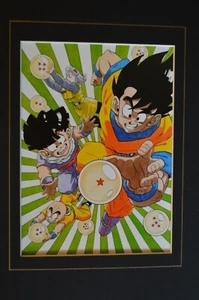 Dragonball Z Passepartoutdruck GOKU CATCHING DRAGONBALLS passend für einen 11x14 Rahmen - Bild 1 von 1