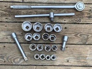 VTG Champion Tools 21 Pc Socket Wrench Set 3/4” Driver Sliding T Extensions Read - Bild 1 von 12