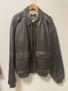 AVIREX TYPE A-2 Leather Jacket SizeXL Dark Brown - Picture 1 of 6