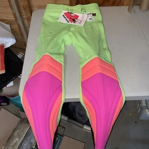 NWT Sunice Neon Ski Snow Pants Kids 10 Vintage Extra Padded Knees - Picture 1 of 8
