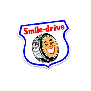REPRODUCTION YOKOHAMA "SMILE-DRIVE" STICKER DECAL JDM DRIFT RACE JAPAN - Picture 1 of 3