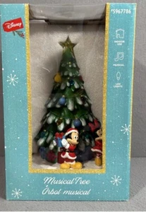 Disney 10" LED Musical Mickey & Minnie Weihnachtsbaum Szene Dekoration Neu - Bild 1 von 3