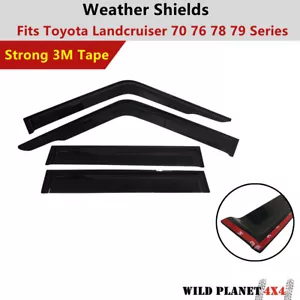 Weather Shield Window Visor Tinted Black for Landcruiser 70 76 78 79 Series Dual - Bild 1 von 4
