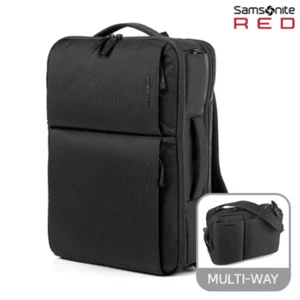 SAMSONITE RED Mens LYNBROOK 3WAYS Backpack M Black QL309001 Laptop 15.6" Gift - Picture 1 of 12