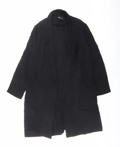 ASOS Womens Black Overcoat Coat Size 10 - Picture 1 of 10