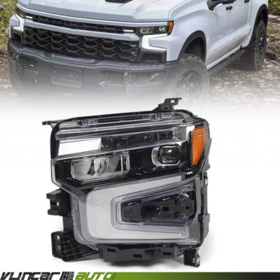 For 2022-2024 Chevy Silverado 1500 ZR2  LTZ Black LED DRL Headlight Driver Left Foto 1 de 4