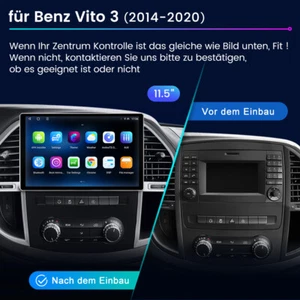 11.5”Carplay Für Benz Vito 3 W447 Android13 Autoradio GPS Navi BT WIFI SWC 4+64G - Bild 1 von 13