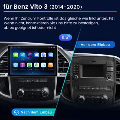 11.5”Carplay Für Benz Vito 3 W447 Android13 Autoradio GPS Navi BT WIFI SWC 4+64G - Bild 1 von 4