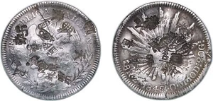 Mexico 1842 Zs OM 8 Reales Silver 903 XF - Picture 1 of 1