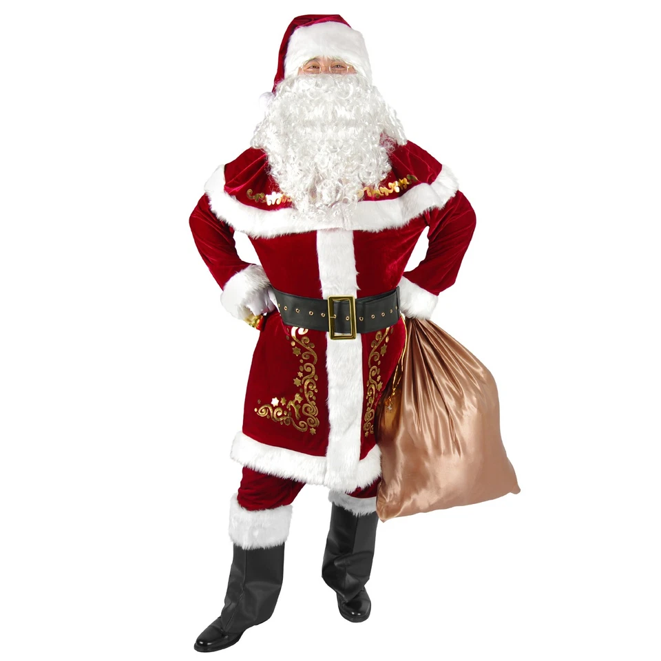 Men's Deluxe Santa Suit Christmas Adult Santa Claus - Image 1 of 1