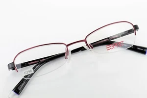 ESPRIT ET17372 531 Red 46-18-135 Frames Half Rim Flex Hinges with Case G298 - Picture 1 of 12