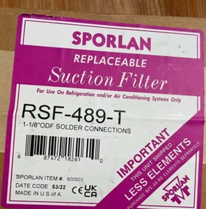 Sporlan RSF-489-T Replaceable Suction Filter. 1-1/8 ODF item no 800503 - Picture 1 of 9