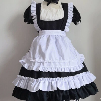 Dulce vestido Kawaii Lolita traje de criada anime disfraces juego de rol rosa negro Foto 1 de 4