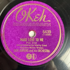 10" 78 RPM-Dick Jurgens-A Sinner Kissed An Angel/Make Love to Me/Okeh 6439 - Foto 1 di 4