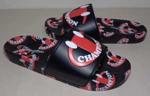 Champion Size 12 M IPO SMILE Black Scarlet Slide Sandals New Men's Shoes - Picture 1 of 16