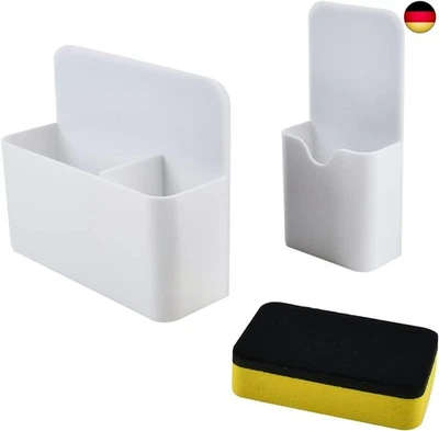 OTYMIOW Whiteboard Stifthalter Magnetisch 2 Stück mit Whiteboard Schwamm, Set