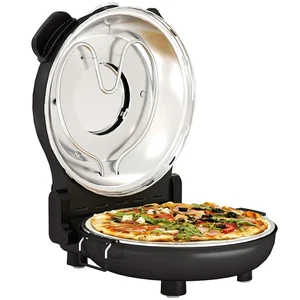 HOMCOM 1200W Pizza Oven Maker 5-Min Crisp Dual Knob Control Temperatur Gauge - Picture 1 of 11
