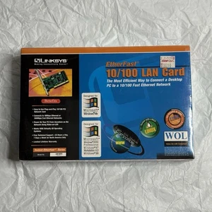 Linksys EtherFast 10/100 LAN Card LNE100TX V4 – New Sealed Vintage PCI Network - Photo 1/5