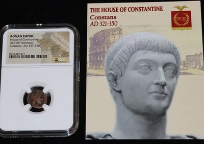 Constans NGC Certified Genuine Ancient Roman Coin 337-350 AD - Image 1 of 3