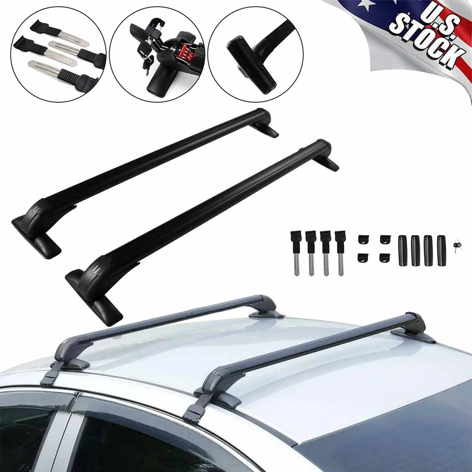 43.3"Car Top Roof Rack Cross Bar Luggage Carrier w/Lock For Lincoln MKZ MKS MKT Foto 1 de 4