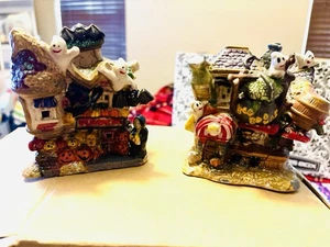 Ciudad de Halloween de colección - cerámica - casa fantasma embrujada - casa calabaza brujas - Imagen 1 de 11