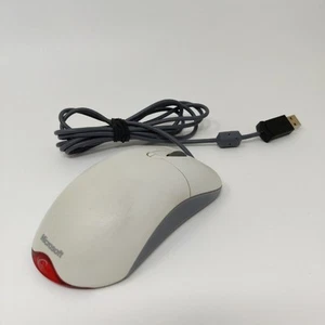 Microsoft Wheel Mouse Optical USB X802382-003 1.1A White Tested Free Shipping - Picture 1 of 4