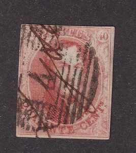 Belgium 1858-1861 King Leopold I, used 40c sc#12 thin, pen cancel [W139] - Picture 1 of 1