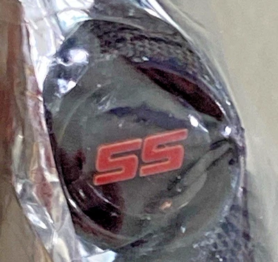 Tire Stem Valve Caps for SS Model Vehicles 4 Piece Covers Black with Logo New - Image 1 of 2