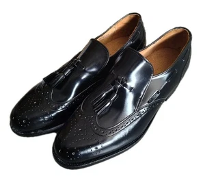 Vtg NWOB MASON Executive Imperial Full Brogue Tassel Loafer 70s Deadstock 7 Mens - Picture 1 of 17