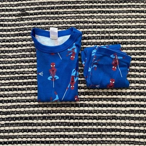 Hanna Andersson Boys Organic Cotton 2P Spiderman Pj Pajama Set  Sz 10 - Picture 1 of 3