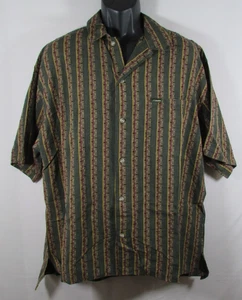 Columbia Shirt Mens LARGE Short Sleeve Button Down Camp Shirt Vintage 90s - Picture 1 of 6