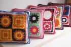Selection of Crochet Cushions - Granny Square Cushion - 12”x12"