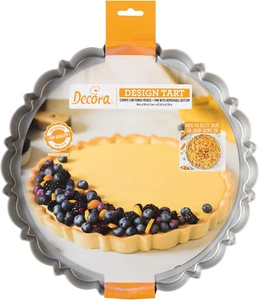0075053 Stampo per Crostata Con Fondo Mobile Da Ø 30 X 3 H Cm, in Acciaio Antiad - Foto 1 di 12
