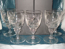 5 pc Royal Leerdam Crystal Water Goblet 6 1/2" Princess Astrid Pattern