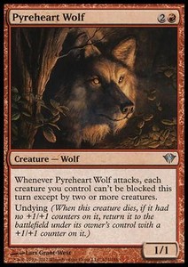 MTG - (U) Dark Ascension - Pyreheart Wolf